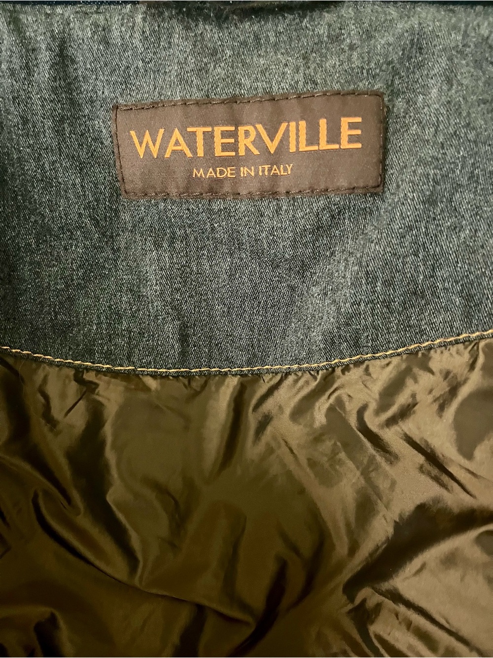 Waterville Italy Luxury Hybrid Denim Quilted Jacket Sz IT 56 US Large - Picture 2 of 9